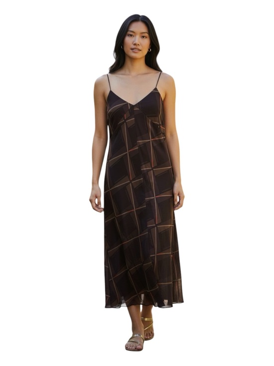Banana Republic Dresses & Skirts - Banana Republic Brown Geometric Maxi Slip Dress - NWT